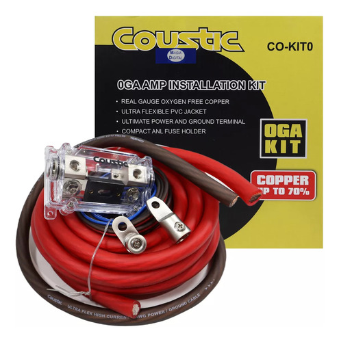 Kit De Instalación Calibre 0 Coustic Co-kit0 C/ Accesorios