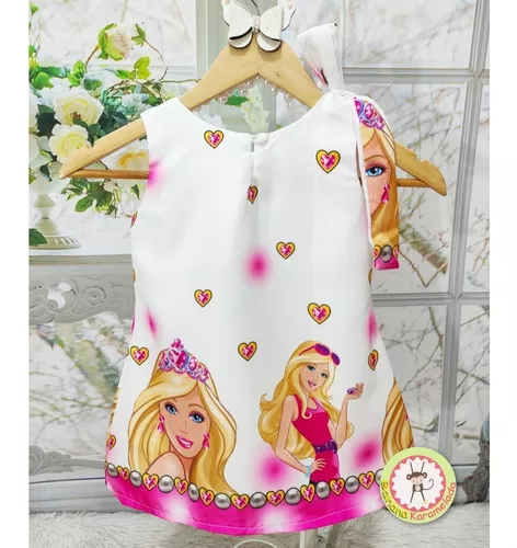 Vestido Barbie trapézio infantil em 2023