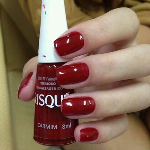 Esmalte Risqué Comum Vermelho - Kit 6 Unidades