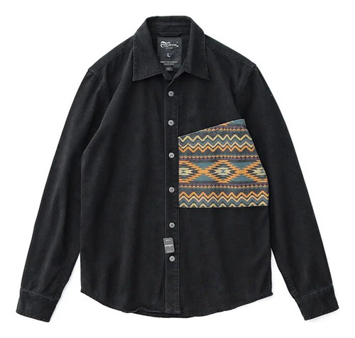 Camisa Para Hombre, Estilo Navajo, Casual, En Contraste, Par