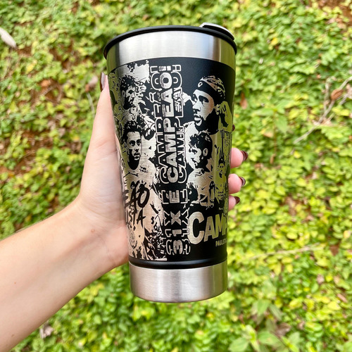 Copo Térmico Corinthians Personalização Em 360 Graus 473 Ml