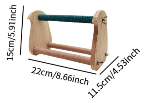 Rack De Loros De Madera Postes De Pájaros Madera Y Verde