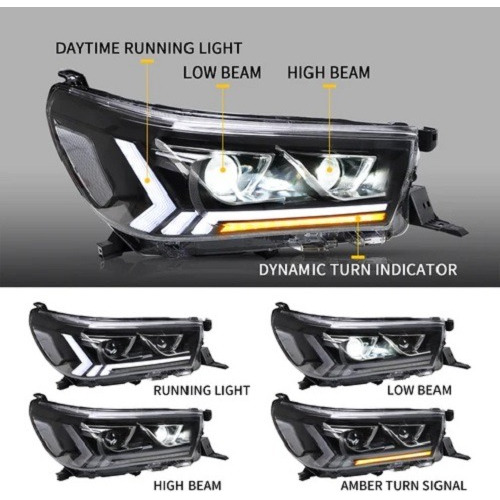 Faro Led Hilux Revo Led Headlight Drl Luz Dinámica