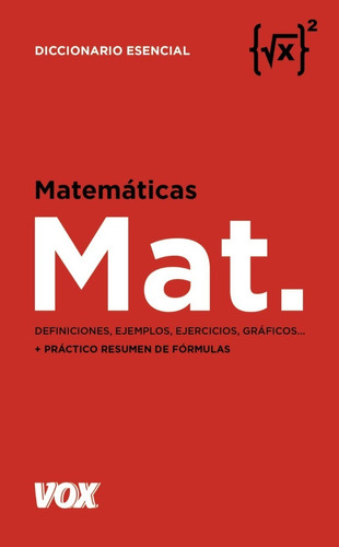 Matemáticas Diccionario Esencial Vox Editorial 