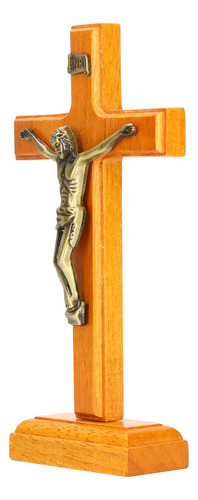 Crucifijo De Pared De Madera Hecho A Mano Con Jesús Católico