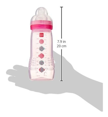 Biberon Activo Facil Mam 11 Oz (2 Unidades), Biberones De Fl