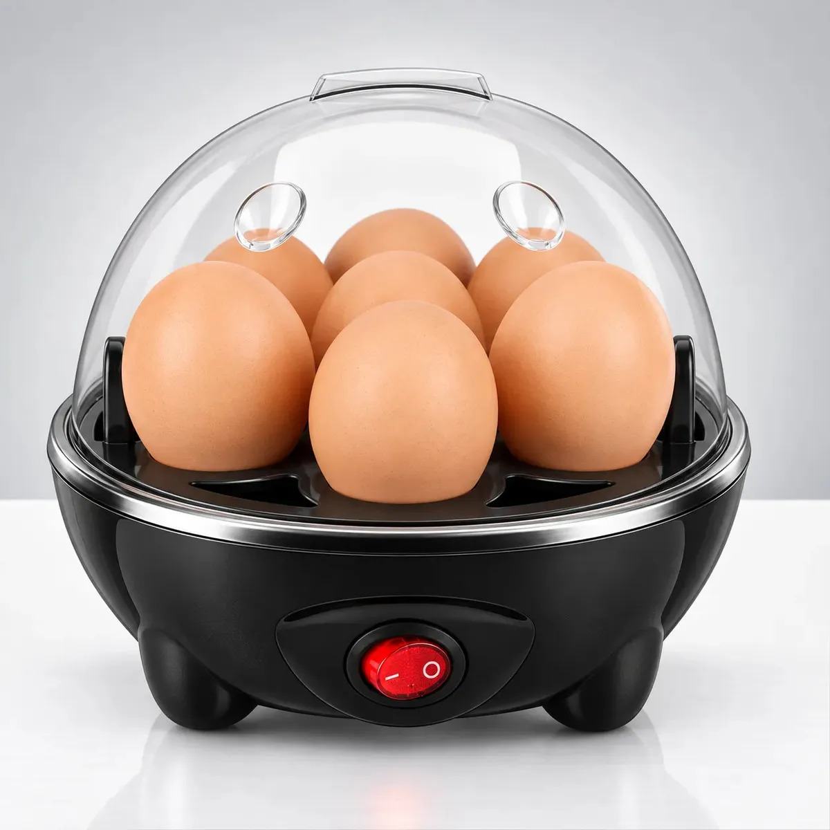 Cozedor de Ovos Eletrico Aparelho de cozimento a vapor EPS-1258 Epsilon Portátil Panela a Vapor Elétrica Cor Preto