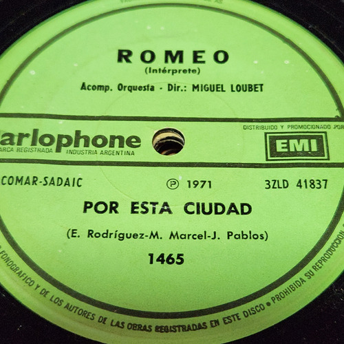 Simple Romeo Miguel Loubet Orq Parlophone C11