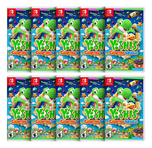 Combo Com 10 Yoshis Crafted World Switch Midia Fisica