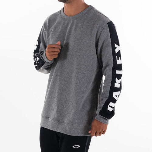 Imagem 4 de 5 de Moletom Masculino Oakley Sport Crew Cinza