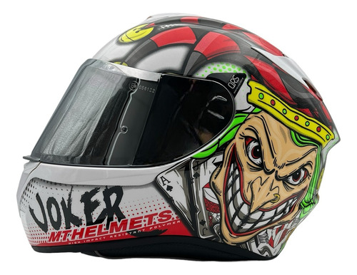 Casco Integral Mt Targo Joker Blanco Brillo