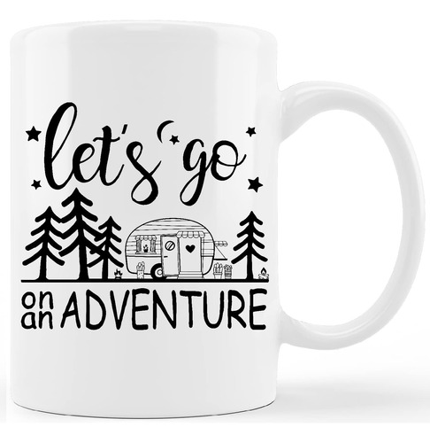 Gichugi Lets Go On An Adventure Taza De Cerámica-11 Onzas Ca