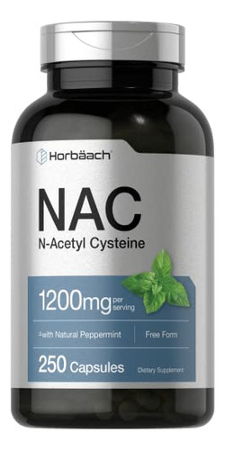 Suplemento Nac Horbaach 1200 Mg 250 Comprimidos Com Hortelã