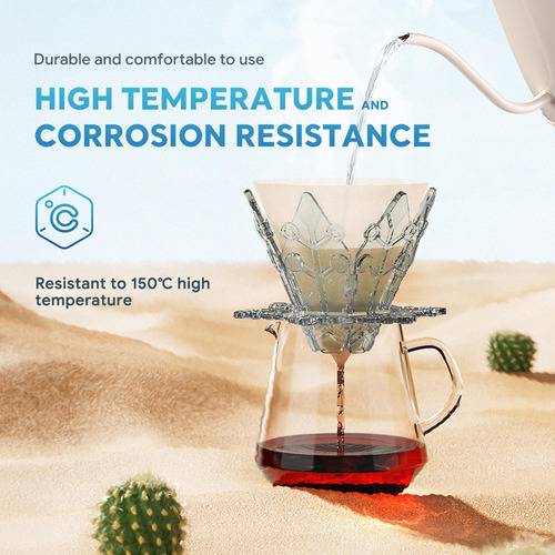 Vierta Sobre Los Filtros De Café Taza De Transparente