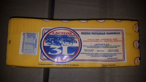 Barra De Queso Tybo Pategras 3l