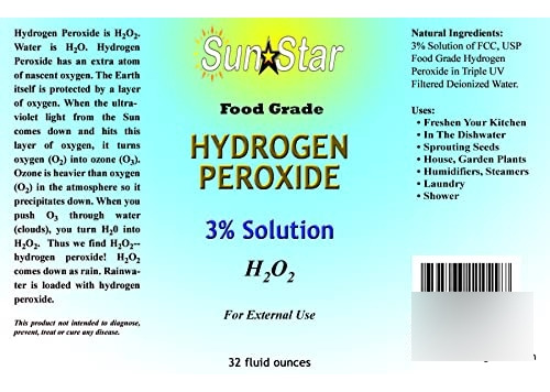 Solución De Peróxido De Hidrógeno Al 3%, 32 Oz (grado Al