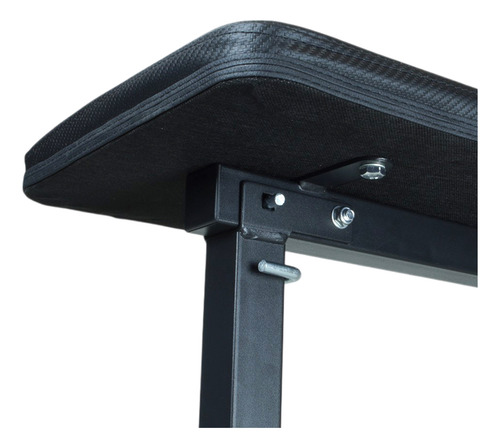 Banco Reto Muvin – Banco para Exercícios Musculares, Compacto, Leve e Resistente, Suporta até 120kg, Ideal para Treino em Casa e Academia, Fácil de Limpar e Montar, 100x44x30cm, Preto