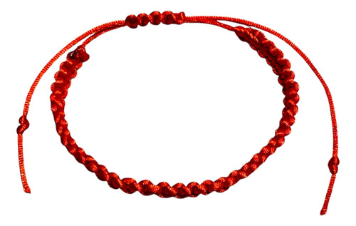 Pulsera Artesanal Tejida Hilo De Seda Unitalla Rojo 6 Cm 6 Cm