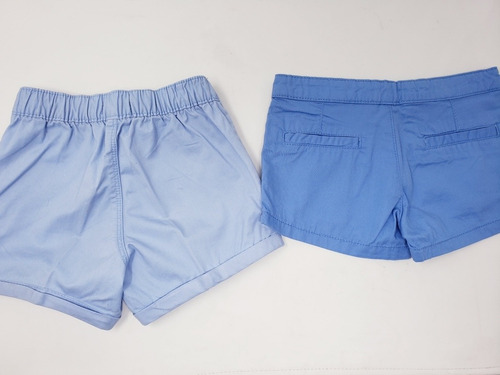 2 Short + 2 Playera Niña Azul Blanco. La Segunda Bazar (Usado)