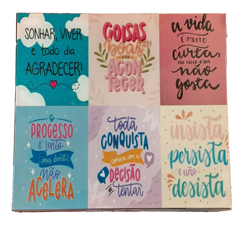 Imagem 4 de 5 de Porta Copos Mdf Frases Ii