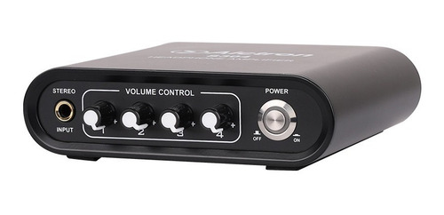 Alctron S304 Amplificador Audifonos Volumenes Independientes Color Negro