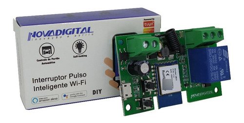 Interruptor Rele Pulso Contato Seco Wi-fi E Rf 433mhz Portão