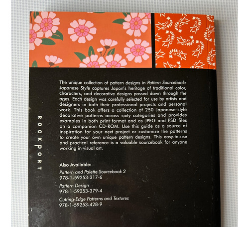 Livro De Referência De Padrões - Pattern Sourcebook - Japanese Style - Com Cd