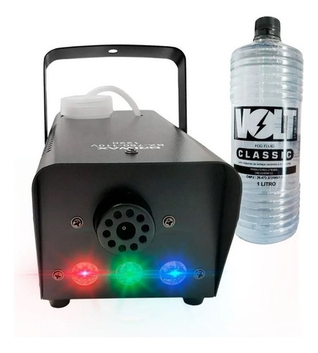 Máquina De Fumaça 700w Controle Sem Fio + Liquido 2 Litros Cor Preto 220v