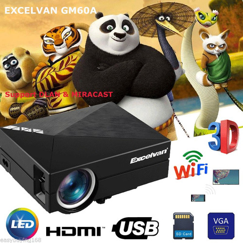 Proyector Video Beam Led 1500 Lumen Hdmi Miracast Dlna Wifi