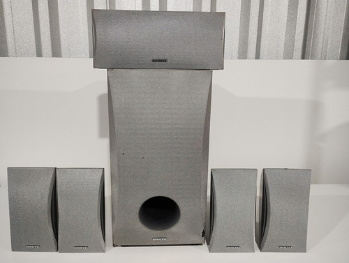 Kit 6 Caixas Acústica Onkyo Mod. Skf-340fscb C/ 120w Usada Cinza-escuro (Usado)