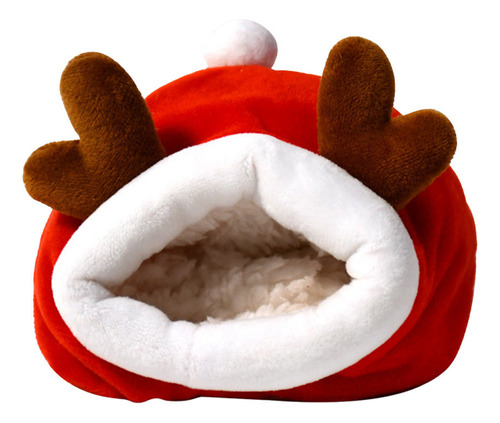 Cama O Christmas Con Forma De Reno Para Hámster, Acogedora Y