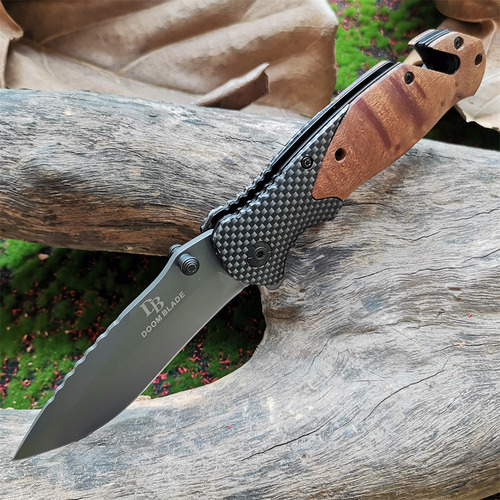 Cuchillo Plegable Multiusos Para Acampar Al Aire Libre Con M