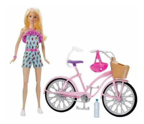 Barbie Con Bicicleta Muñeca Original Mattel Juguete