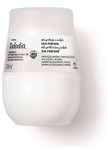Desodorante Roll-on Tododia Sin Perfume 70ml - Natura®
