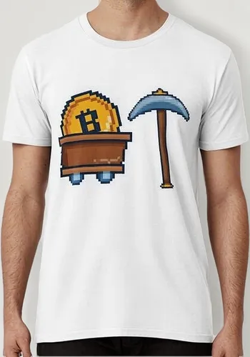 Remera Minería Pixel Bitcoin Algodon Premium