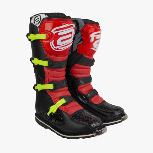 Bota Cross Motocross Trilha Enduro Cross Asw Vermelho Preto 