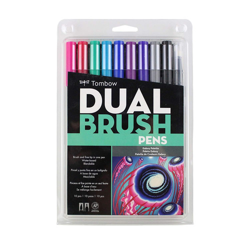 Tombow Dual Brush - Set 10 Marcadores Colores Galaxia