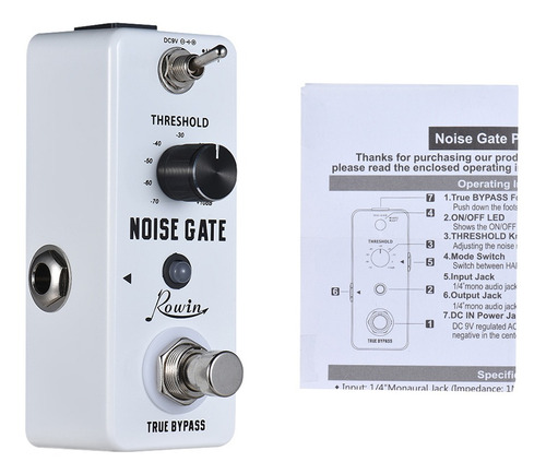 Rowin Noise Gate Reducción De Ruido Pedal De Efectos De