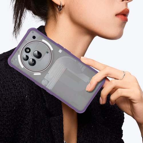 Funda Para Nothing Phone 3a Pro Celulares Carcasas + Mica Cristal Violeta Nothing Phone 3a Pro
