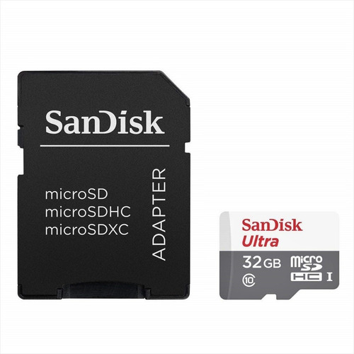 Tarjeta Micro Sdhc 32gb Sandisk Ultra, Uhs-i, C10, 80mb/s