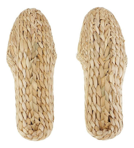 1 Par De Sandalias De Malla De Ratán De Paja Hechas A Mano