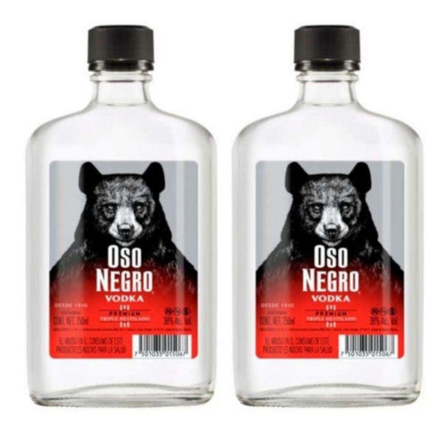 Pack De 2 Vodka Oso Negro 200 Ml