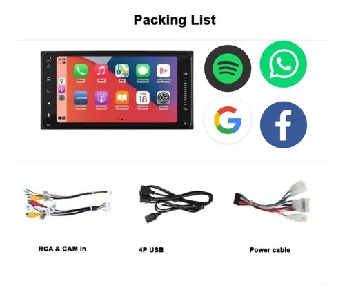 Central Multimedia Toyota Hilux Gps, Usb, Android 10 Carplay