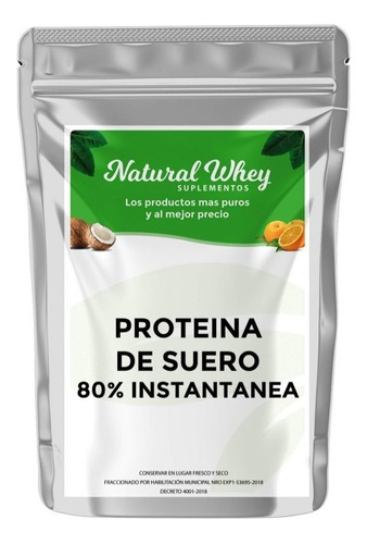 Whey Protein , Proteina De Suero  Instantanea 80%  500 Grs