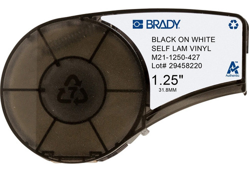 Etiquetas Brady M21-1250-427 Blancas Tinta Negra 1.2 X14ft