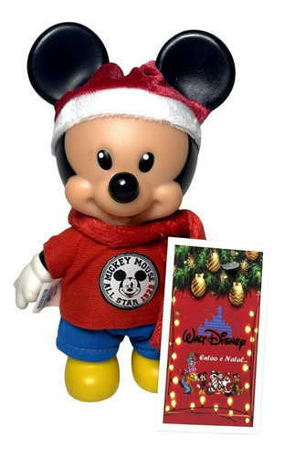 Boneco Mickey Papai Noel Natal Disney Original Multibrink