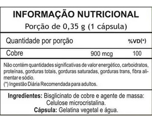 4x Cobre Quelato - 60 Cápsulas 350mg - Unilife Vitamins