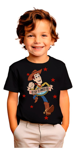 Polera Estampada 100% Algodón Niño Toy Story Buddy Vaquero