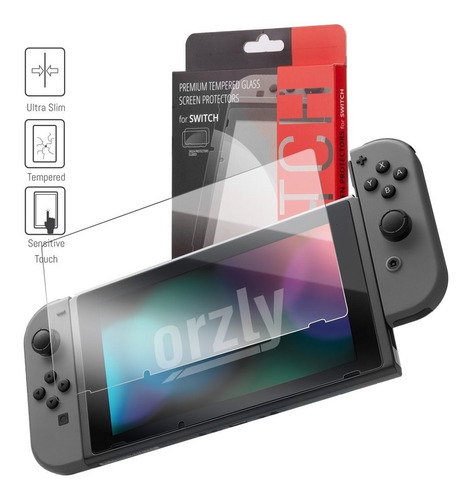 Vidrio Templado Orzly Nintendo Switch 9h Premiun Original Glass Protector Pantalla 0.24mm 100% Translucido Film