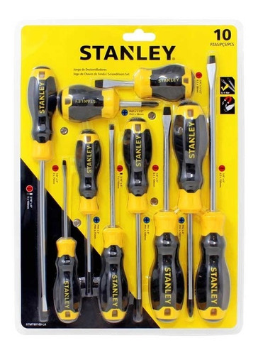 Juego De Desarmadores 10 Piezas Stanley Stmt60100